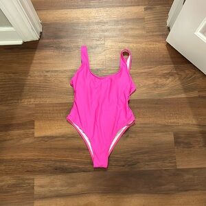 Lined small swimsuit, hot pink